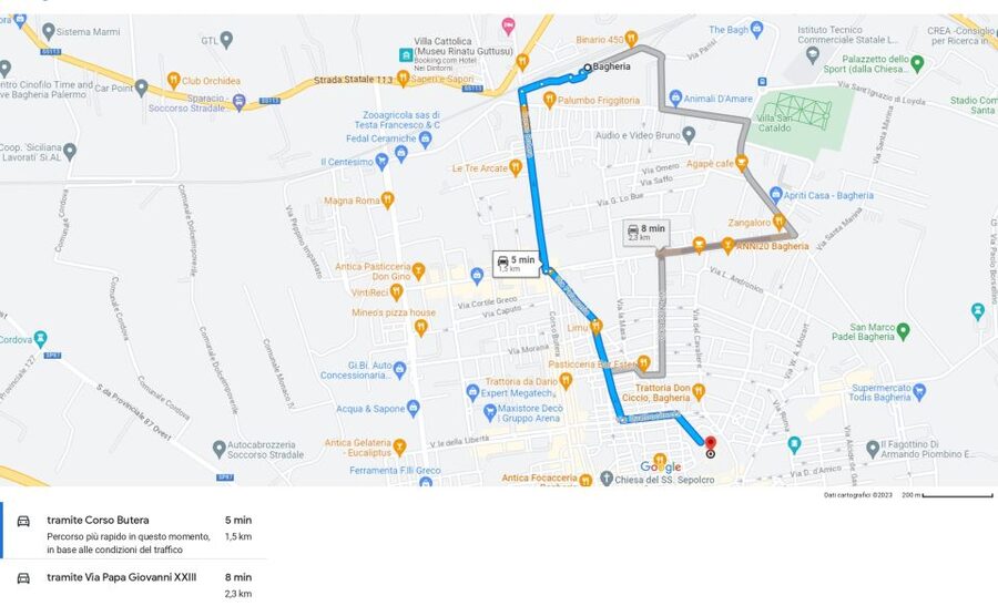 Bagheria: tour of Villa Palagonia and Street Food itinerary - The walk along Umberto course: street-level Bagheria