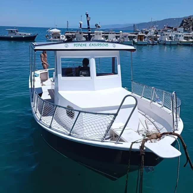 Coastal Sightseeing Cruise with Snorkeling and Aperitif - The boat setup: small, comfy, and made for getting wet