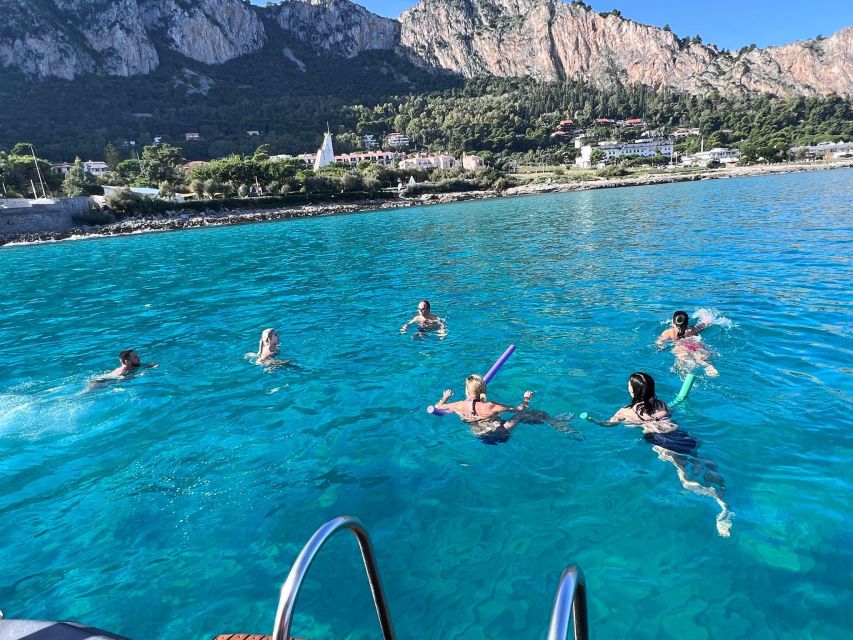 Full day boat tour in Palermo with Palermo in Boat - Stop 3: Capogallo nature reserve, baked pasta, and snorkeling with scooters