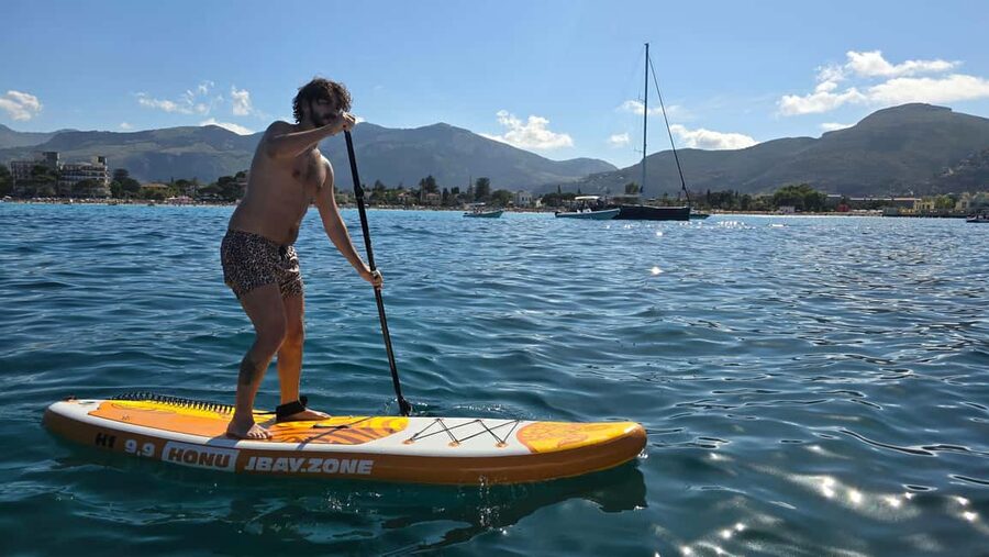 Palermo: HALF-DAY TOUR ON BOAT - Addaura Reserve and Mondello Bay: cliffs, a calmer swim, and fruit aperitivo