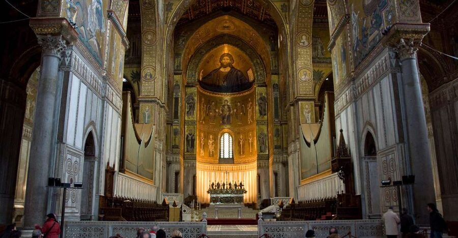 Private Monreale Cathedral and Cloister, Ceramic Lab tour - Getting to Monreale from Teatro Massimo with a private guide and driver